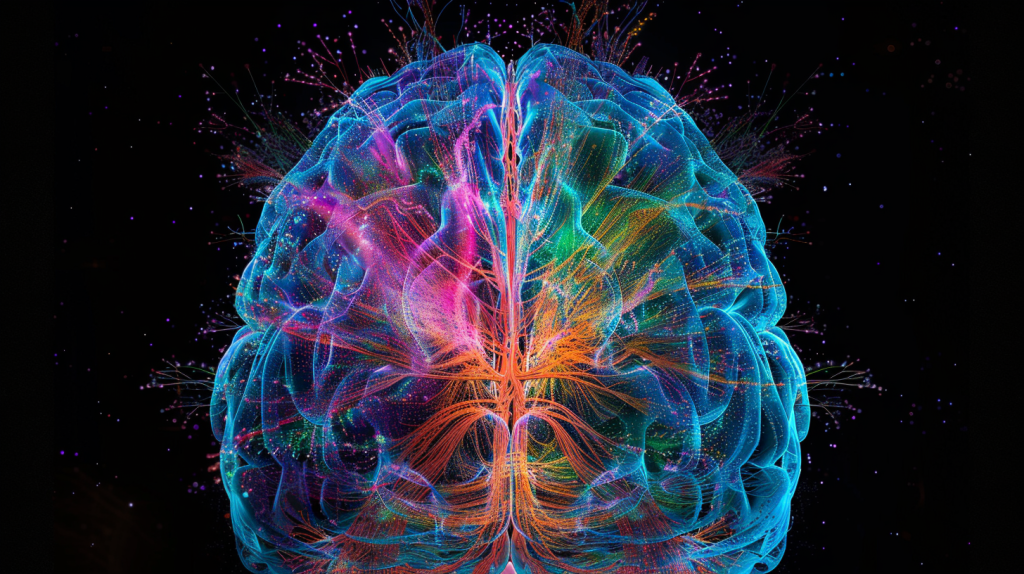 colorful, beautiful human brain
