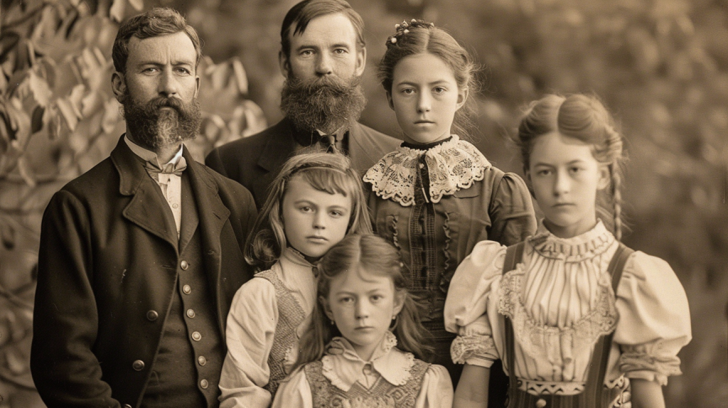 Victorian family portrait photography